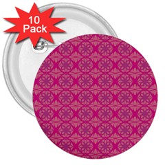 Background Texture Pattern Mandala 3  Buttons (10 Pack)  by HermanTelo