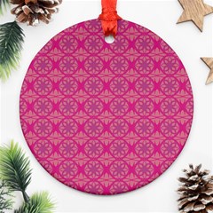 Background Texture Pattern Mandala Round Ornament (two Sides)