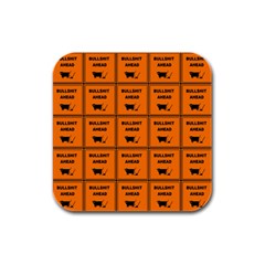 Bs Ahead Rubber Square Coaster (4 Pack)  by ArtworkByPatrick