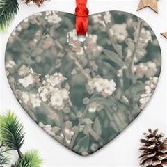 Beauty Floral Scene Photo Heart Ornament (two Sides)