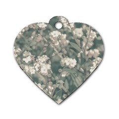 Beauty Floral Scene Photo Dog Tag Heart (two Sides)