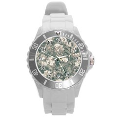 Beauty Floral Scene Photo Round Plastic Sport Watch (l) by dflcprintsclothing