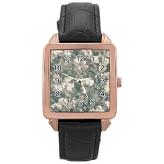 Beauty Floral Scene Photo Rose Gold Leather Watch  by dflcprintsclothing