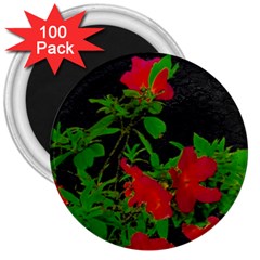 Dark Pop Art Floral Poster 3  Magnets (100 Pack) by dflcprintsclothing