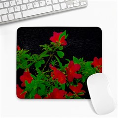 Dark Pop Art Floral Poster Large Mousepads by dflcprintsclothing