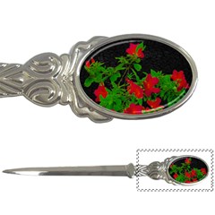 Dark Pop Art Floral Poster Letter Opener