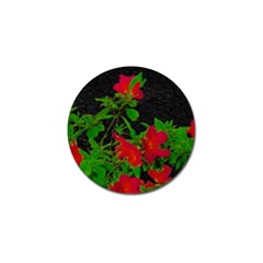 Dark Pop Art Floral Poster Golf Ball Marker by dflcprintsclothing