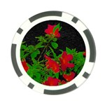 Dark Pop Art Floral Poster Poker Chip Card Guard Front