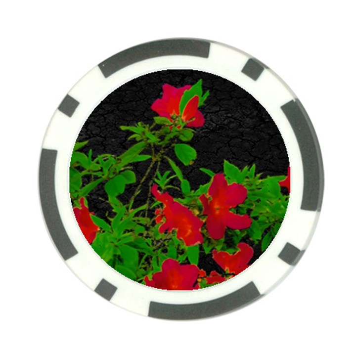 Dark Pop Art Floral Poster Poker Chip Card Guard