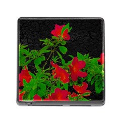 Dark Pop Art Floral Poster Memory Card Reader (square 5 Slot) by dflcprintsclothing