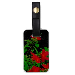 Dark Pop Art Floral Poster Luggage Tag (one Side) by dflcprintsclothing