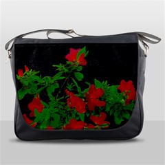 Dark Pop Art Floral Poster Messenger Bag