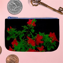 Dark Pop Art Floral Poster Large Coin Purse by dflcprintsclothing