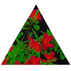 Dark Pop Art Floral Poster Wooden Puzzle Triangle