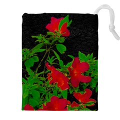 Dark Pop Art Floral Poster Drawstring Pouch (5xl) by dflcprintsclothing