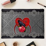 Wonderful Crow On A Heart Cosmetic Bag (XXL) Back