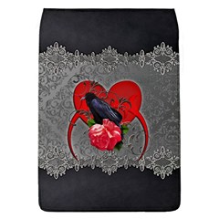 Wonderful Crow On A Heart Removable Flap Cover (l) by FantasyWorld7