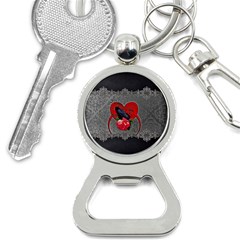 Wonderful Crow On A Heart Bottle Opener Key Chain by FantasyWorld7