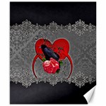 Wonderful Crow On A Heart Canvas 8  x 10  8.15 x9.66  Canvas - 1