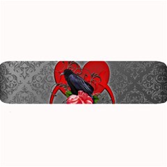 Wonderful Crow On A Heart Large Bar Mats by FantasyWorld7