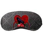 Wonderful Crow On A Heart Sleeping Mask Front