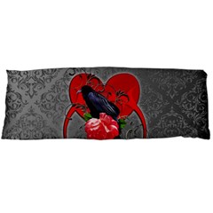 Wonderful Crow On A Heart Body Pillow Case (dakimakura) by FantasyWorld7