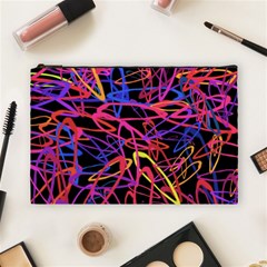 Abstrait Neon Colors Cosmetic Bag (large) by kcreatif