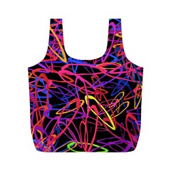 Abstrait Neon Colors Full Print Recycle Bag (m) by kcreatif