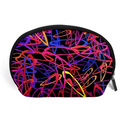 Abstrait Neon Colors Accessory Pouch (large) by kcreatif