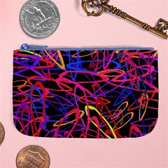 Abstrait Neon Colors Large Coin Purse by kcreatif