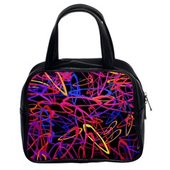 Abstrait Neon Colors Classic Handbag (two Sides)