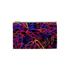 Abstrait Neon Colors Cosmetic Bag (small) by kcreatif