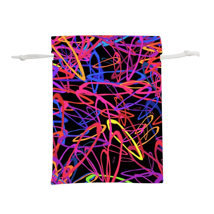 Abstrait Neon Colors Lightweight Drawstring Pouch (L)