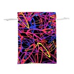 Abstrait Neon Colors Lightweight Drawstring Pouch (L) Back