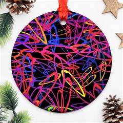 Abstrait Neon Colors Ornament (round) by kcreatif