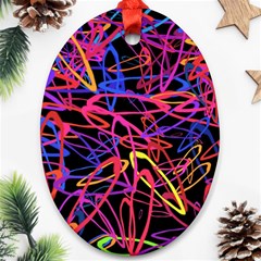 Abstrait Neon Colors Ornament (oval) by kcreatif