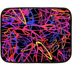 Abstrait Neon Colors Double Sided Fleece Blanket (mini)  by kcreatif