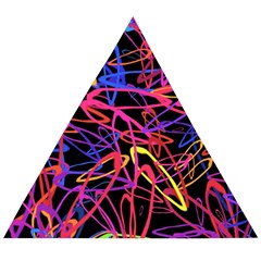 Abstrait Neon Colors Wooden Puzzle Triangle