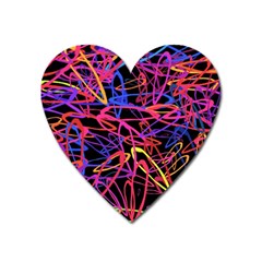 Abstrait Neon Colors Heart Magnet by kcreatif