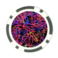 Abstrait Neon Colors Poker Chip Card Guard by kcreatif