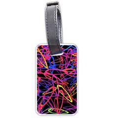 Abstrait Neon Colors Luggage Tag (one Side) by kcreatif