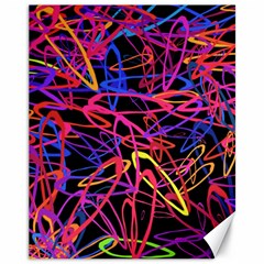 Abstrait Neon Colors Canvas 11  X 14  by kcreatif