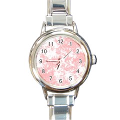 Degrade Rose/blanc Round Italian Charm Watch by kcreatif