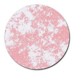 Degrade Rose/blanc Round Mousepads