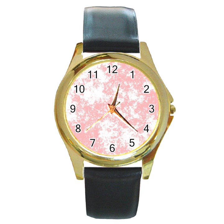 Degrade Rose/Blanc Round Gold Metal Watch