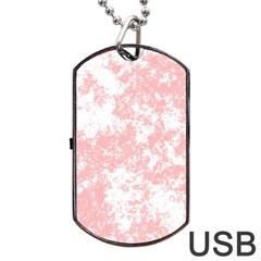 Degrade Rose/blanc Dog Tag Usb Flash (two Sides) by kcreatif