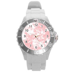 Degrade Rose/blanc Round Plastic Sport Watch (l) by kcreatif