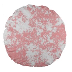 Degrade Rose/blanc Large 18  Premium Round Cushions by kcreatif