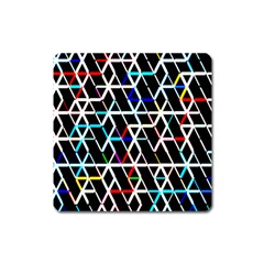 Abstrait Neon Square Magnet by kcreatif