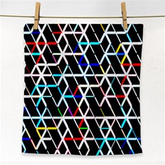 Abstrait Neon Face Towel by kcreatif